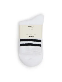 Cropp Skarpety, Rajstopy*3 pack ch skarpet z czarnymi paskami biały