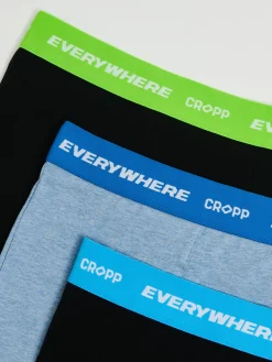 Cropp Bokserki*3 pack bokserek z kolorowym wykończeniem niebieski