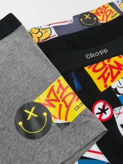 Cropp Bokserki*3 pack bokserek z kolorowym nadrukiem czarny