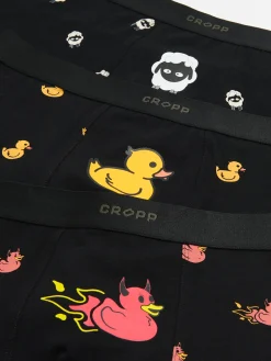 Cropp Bokserki*3 pack bokserek z motywem zwierzęcym żółty