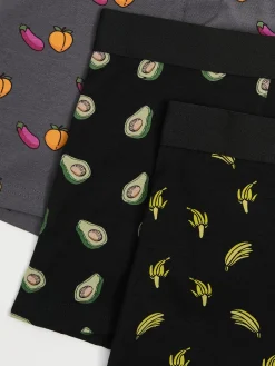 Cropp Bokserki*3 pack bokserek z owocami szary