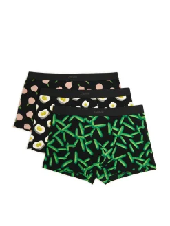 Cropp Bokserki*3 pack bokserek z produktami spożywczymi czarny
