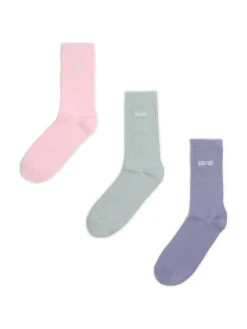 Cropp Skarpety, Rajstopy*3 pack długich skarpet z haftem wielobarwny