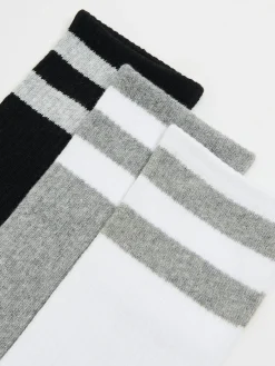 Cropp Skarpetki|Basic*3 pack długich skarpet z paskami szary