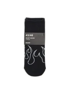 Cropp Skarpetki*3 pack krótkich skarpet z printem czarny