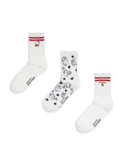 Cropp Skarpety, Rajstopy*3 pack skarpet Hello Kitty biały
