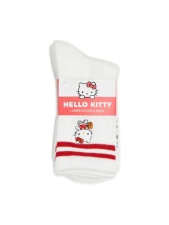Cropp Skarpety, Rajstopy*3 pack skarpet Hello Kitty biały