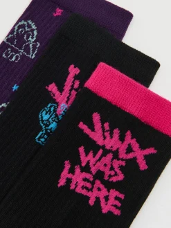 Cropp Skarpety, Rajstopy*3 pack skarpet Jinx z Arcane wielobarwny