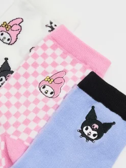 Cropp Skarpety, Rajstopy*3 pack skarpet My Melody i Kuromi wielobarwny