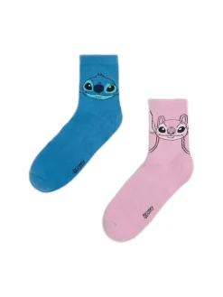 Cropp Skarpety, Rajstopy*2 pack skarpet Stitch i Angel wielobarwny