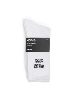Cropp Skarpetki*3 pack skarpet ze sloganami biały
