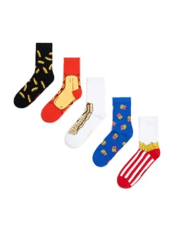 Cropp Skarpetki*5 pack skarpet ze snackami wielobarwny