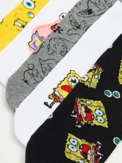 Cropp Skarpetki*5 pack skarpet ze SpongeBobem i Patrykiem żółty