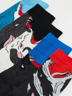 Cropp Skarpetki*5 pack skarpet ze zwierzętami wielobarwny
