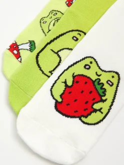 Cropp Skarpety, Rajstopy*3 pack skarpetek z żabami zielony