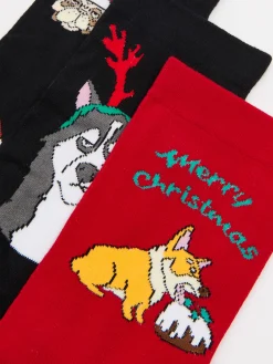 Cropp Akcesoria Świąteczne|Skarpetki*3 pack świątecznych skarpet czarny