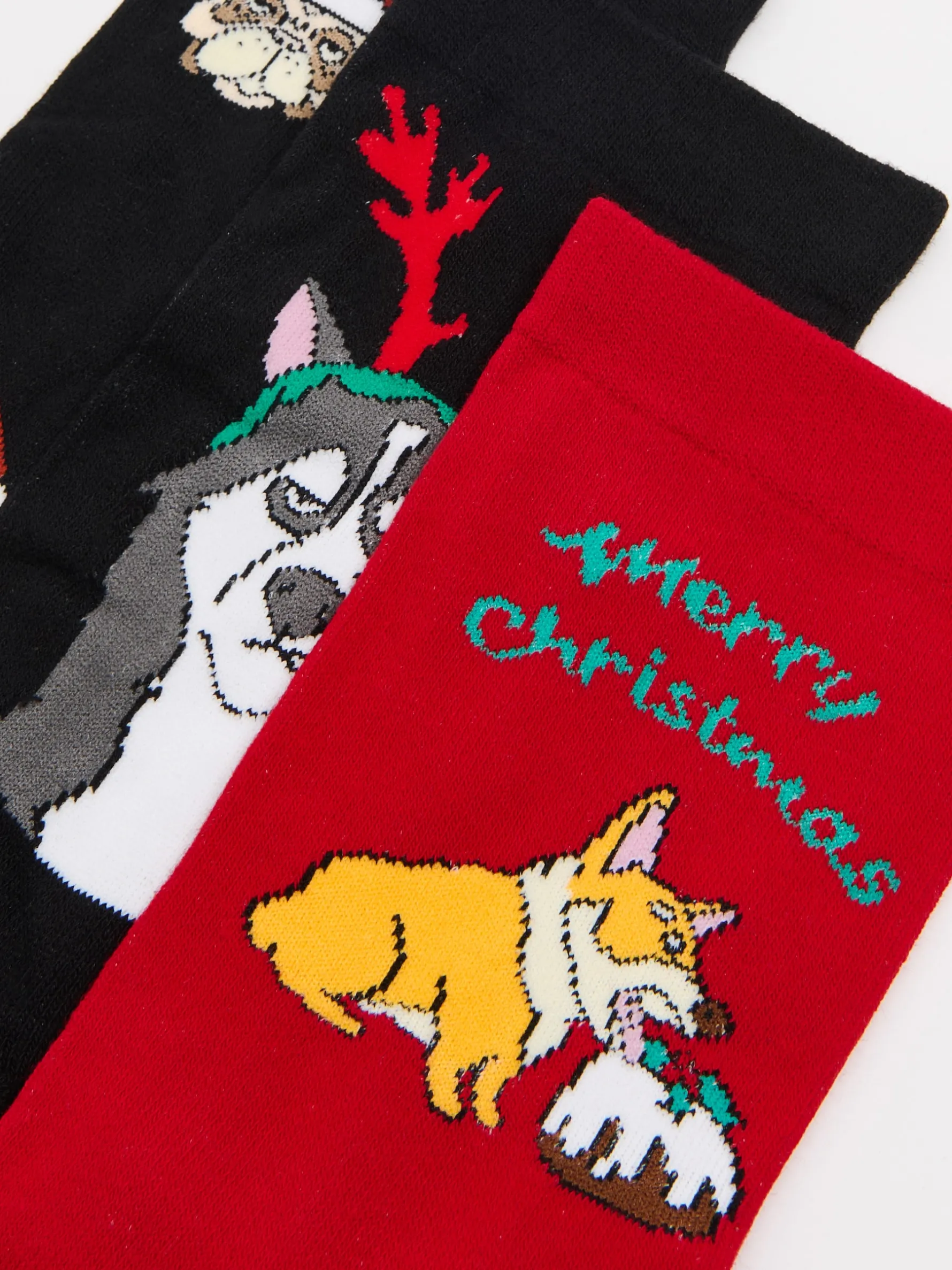 Cropp Akcesoria Świąteczne|Skarpetki*3 pack świątecznych skarpet czarny