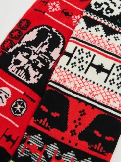 Cropp Akcesoria Świąteczne|Skarpetki*2 pack świątecznych skarpet Star Wars czerwony