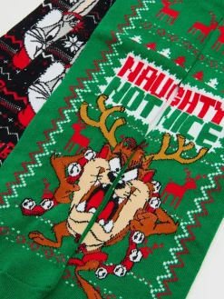 Cropp Akcesoria Świąteczne|Skarpetki*2 pack świątecznych skarpet Looney Tunes wielobarwny