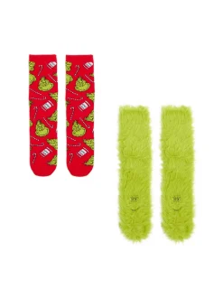 Cropp Akcesoria Świąteczne|Skarpety, Rajstopy*2 pack świątecznych skarpet Grinch zielony