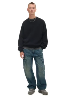 Cropp Swetry*Żakardowy sweter czarny