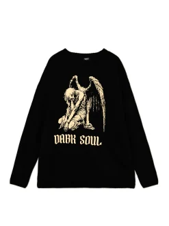 Cropp Swetry*Żakardowy sweter z nadrukiem czarny