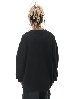 Cropp Swetry*Żakardowy sweter ze strzępieniami czarny