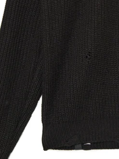 Cropp Swetry*Żakardowy sweter ze strzępieniami czarny