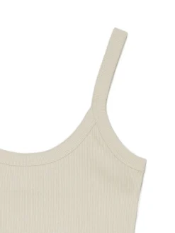 Cropp Koszulki, Topy*Basic top na ramiączkach kremowy