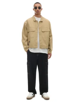 Cropp Denim*Bawełniana kurtka katanka beżowy