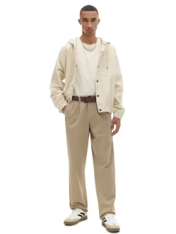 Cropp Spodnie*Bawełniane spodnie loose beżowy