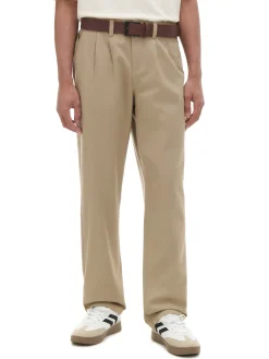 Cropp Spodnie*Bawełniane spodnie loose beżowy