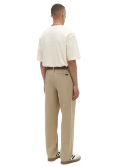 Cropp Spodnie*Bawełniane spodnie loose beżowy