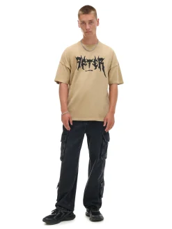 Cropp Koszulki*Beżowa koszulka z nadrukiem beżowy