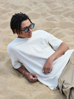 Cropp Koszulki*Beżowa koszulka z nadrukiem beżowy