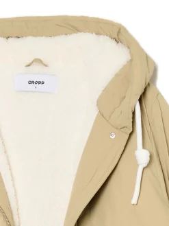 Cropp Kurtki, Płaszcze|Kożuszki, Futerka*Beżowa parka z kapturem beżowy