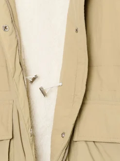 Cropp Kurtki, Płaszcze|Kożuszki, Futerka*Beżowa parka z kapturem beżowy