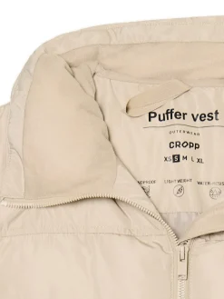 Cropp Kurtki, Płaszcze*Beżowa pikowana kamizelka beżowy