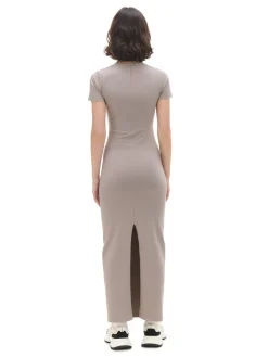 Cropp Sukienki, Kombinezony*Beżowa sukienka maxi z krótkim rękawem beżowy