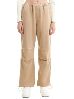 Cropp Jeansy*Beżowe jeansy parachute beżowy