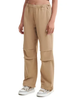 Cropp Jeansy*Beżowe jeansy parachute beżowy