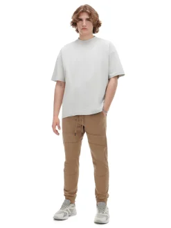 Cropp Spodnie*Beżowe joggery z kieszeniami cargo beżowy