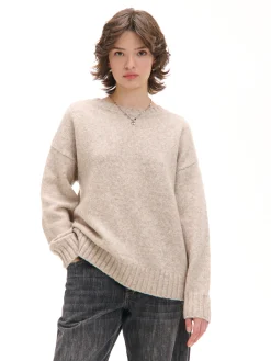 Cropp Swetry*gładki sweter beżowy