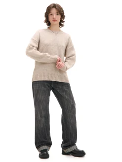 Cropp Swetry*gładki sweter beżowy