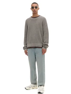 Cropp Swetry*sweter z prążkowanej dzianiny beżowy