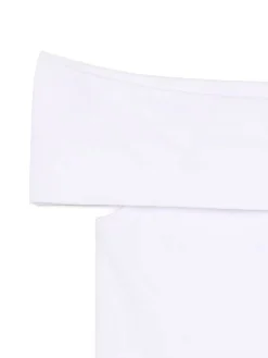 Cropp Koszulki, Topy*Biała bluzka z dekoltem carmen biały