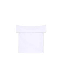 Cropp Koszulki, Topy*Biała bluzka z dekoltem carmen biały