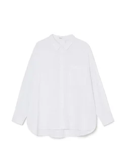 Cropp Koszule, Bluzki*Biała koszula oversize z rustykalną strukturą biały