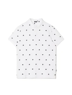 Cropp Koszulki*Biała koszulka polo z karcianymi wzorami biały