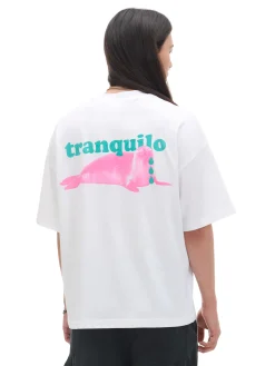 Cropp Koszulki*Biała koszulka z foczką biały